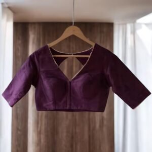 [gptPrompt]Write a catchy, SEO-friendly e-commerce title for this traditional Indian garment: Custom Raw Silk Saree Blouse – Indian Wedding Party Wear by KanhaCouture[/gptPrompt]
