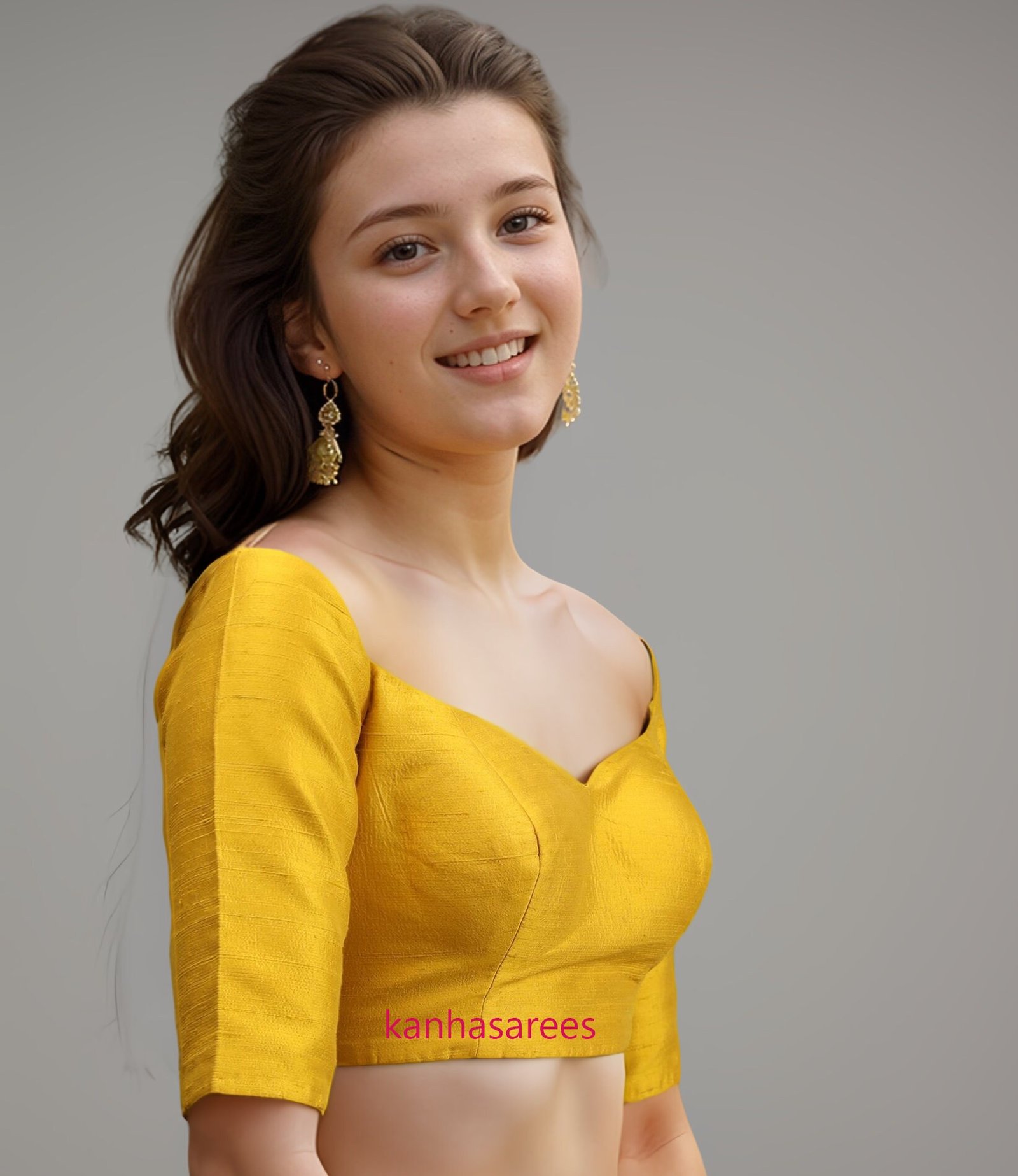 Mustard Raw Silk Lehenga Choli – Custom Made to Measure