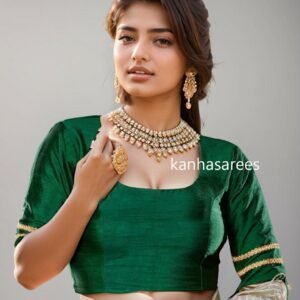 Custom Back-Open Saree Blouse - High-Quality, Trendy Designs