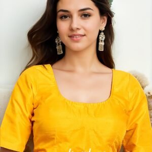Custom Plus Size Raw Silk Blouse for Ethnic Party Wear