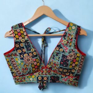 Cotton Printed Saree Blouse – Custom Made to Measure