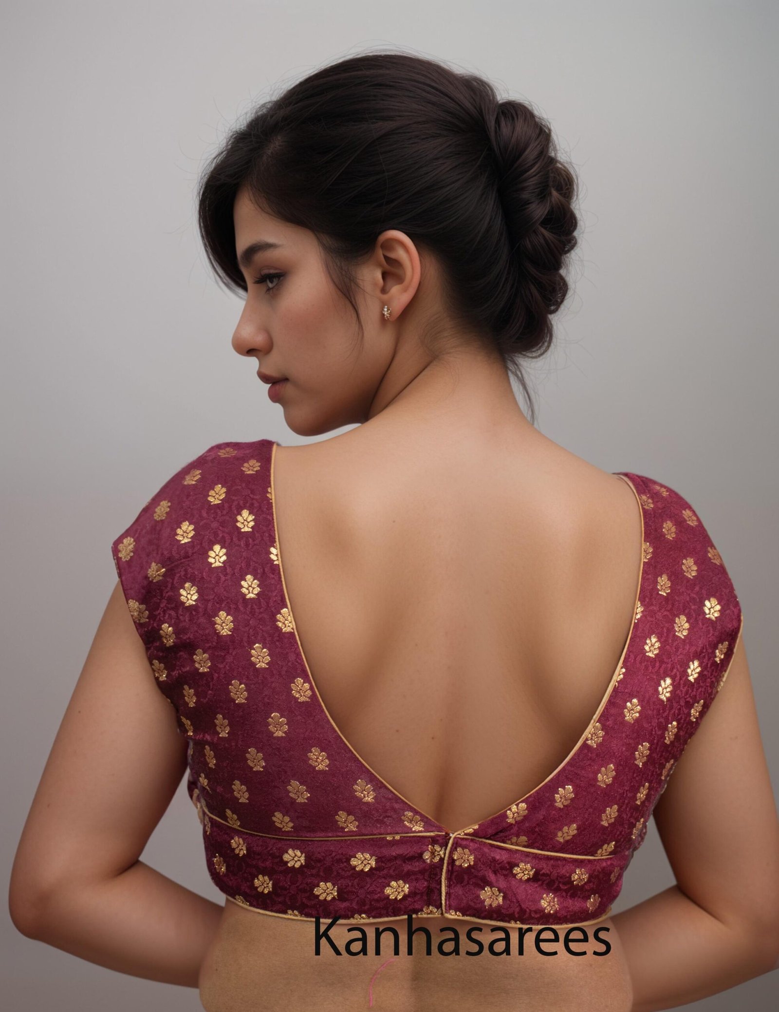 Elegant Brocade Blouse for Weddings & Special Occasions - Image 4
