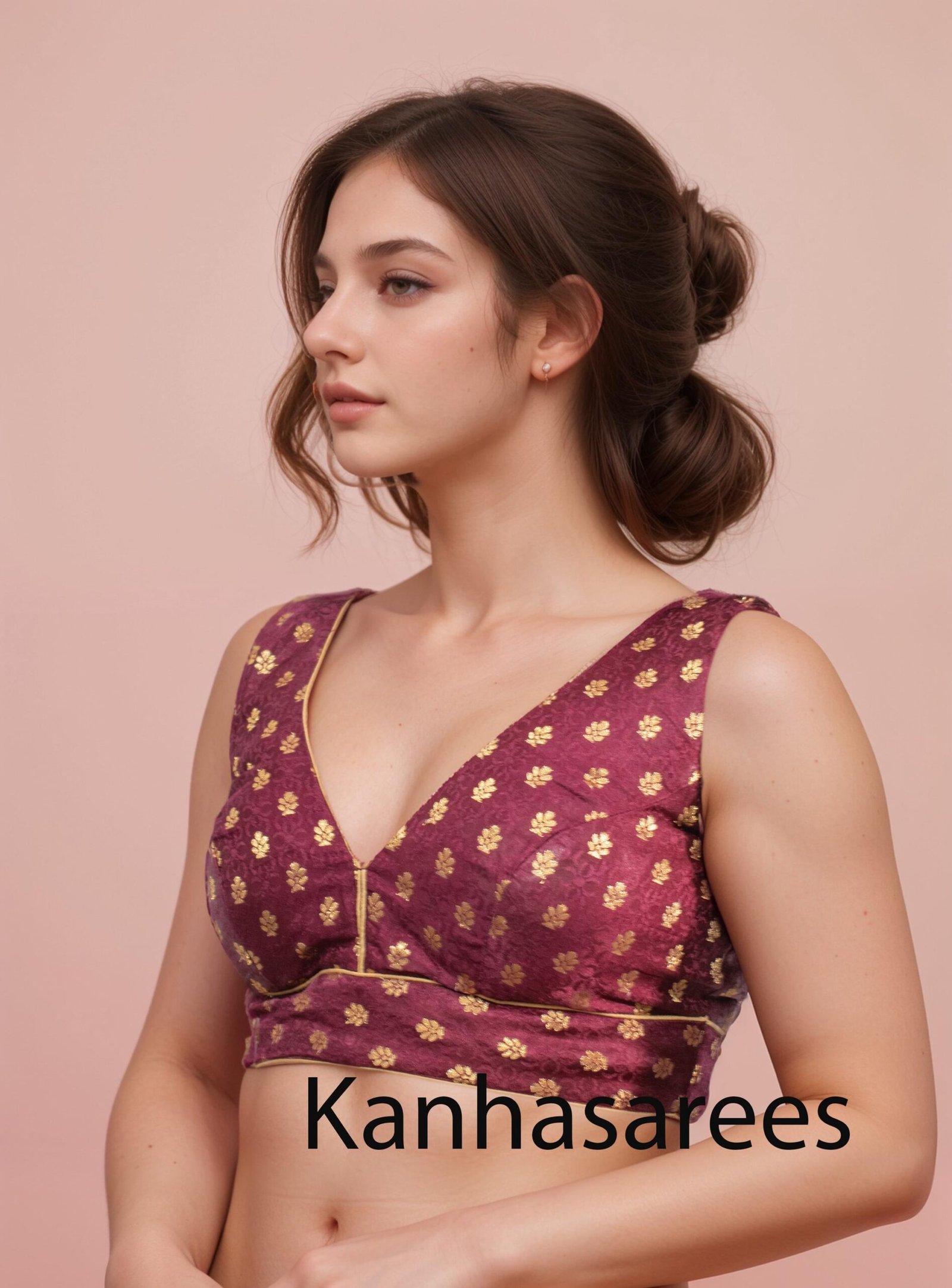 Elegant Brocade Blouse for Weddings & Special Occasions - Image 3