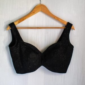 Black Embroidered Saree Blouse (Design 2) – Custom Made to Measure