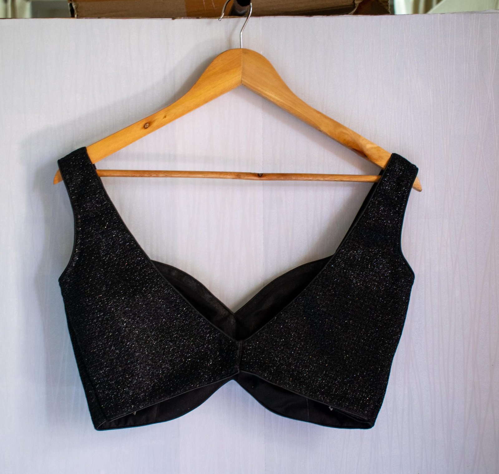 Black Embroidered Saree Blouse (Design 2) – Custom Made to Measure - Image 4