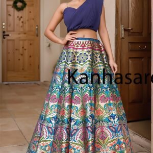 Elegant Brocade Lehenga Choli - Bridal Banarasi Set for Festivities