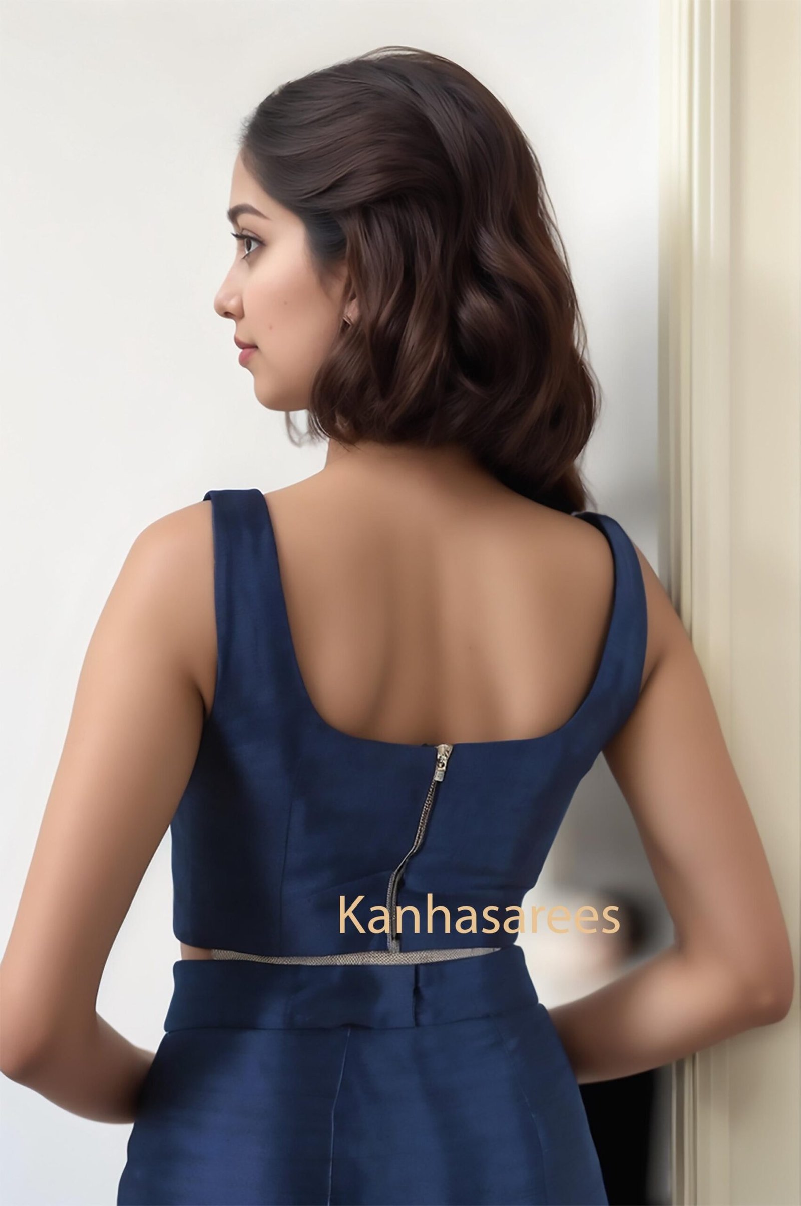Blue Silk Lehenga Choli – Custom Made to Measure - Image 2