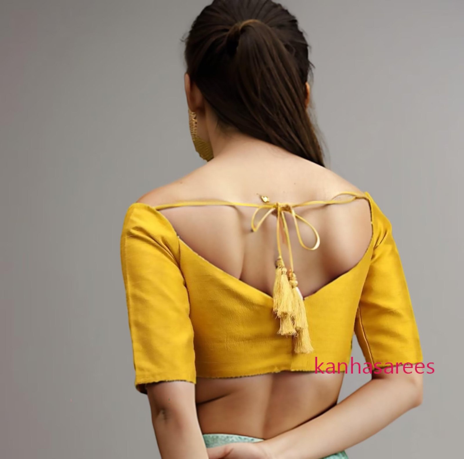 Mustard Raw Silk Lehenga Choli – Custom Made to Measure - Image 4