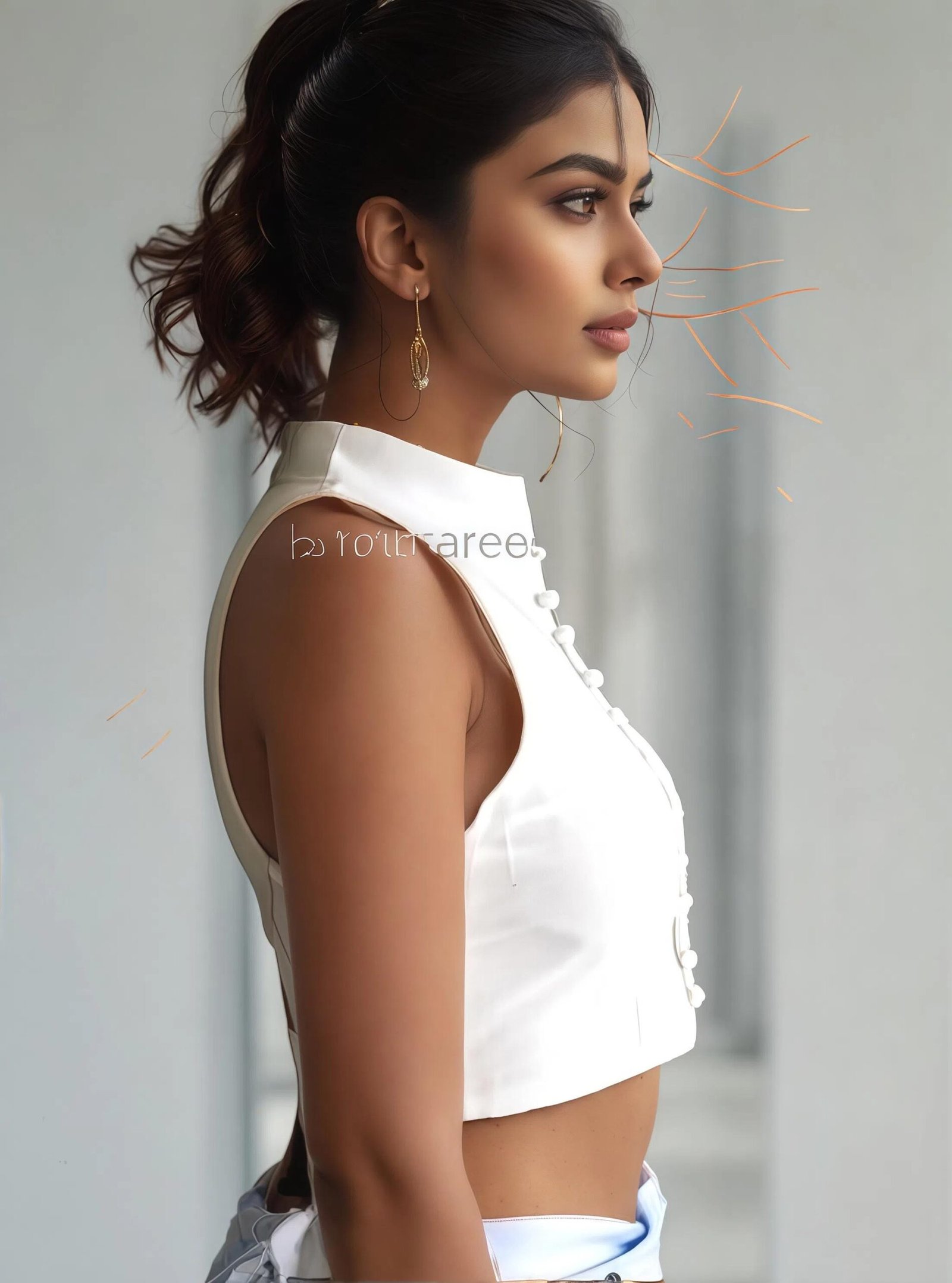 White Raw Silk Embroidered Lehenga Choli – Custom Made to Measure - Image 2