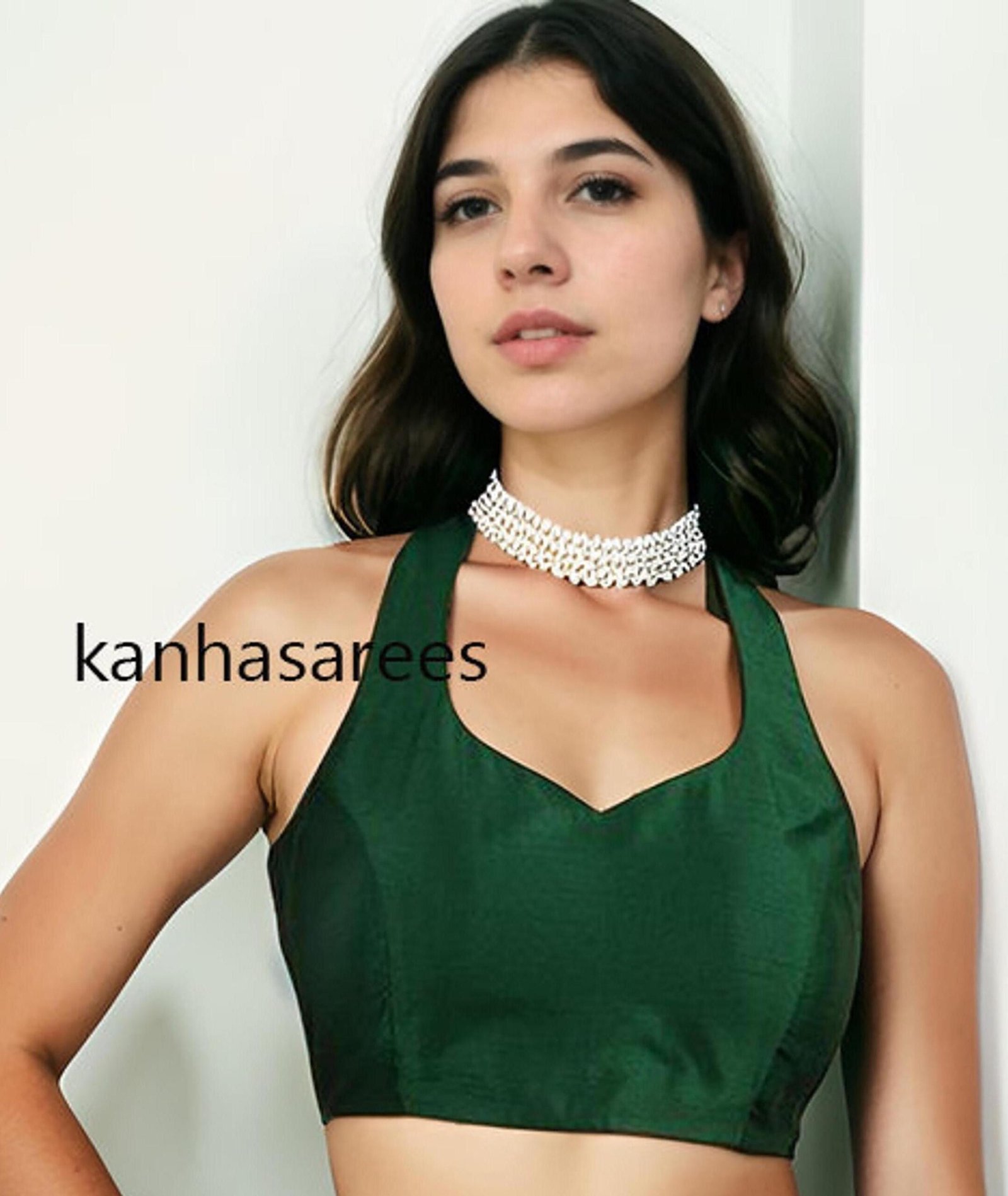 Green Raw Silk Lehenga Choli (Design 2) – Custom Made to Measure