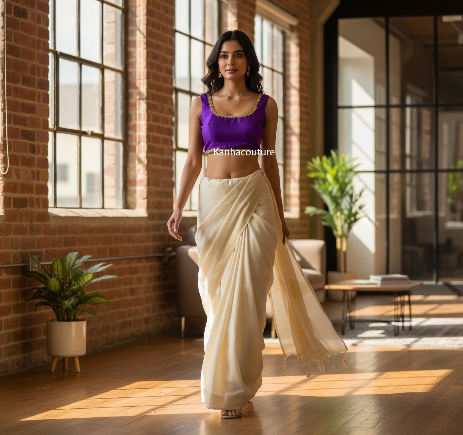 Purple Raw Silk Lehenga Choli (Design 3) – Custom Made to Measure - Image 7