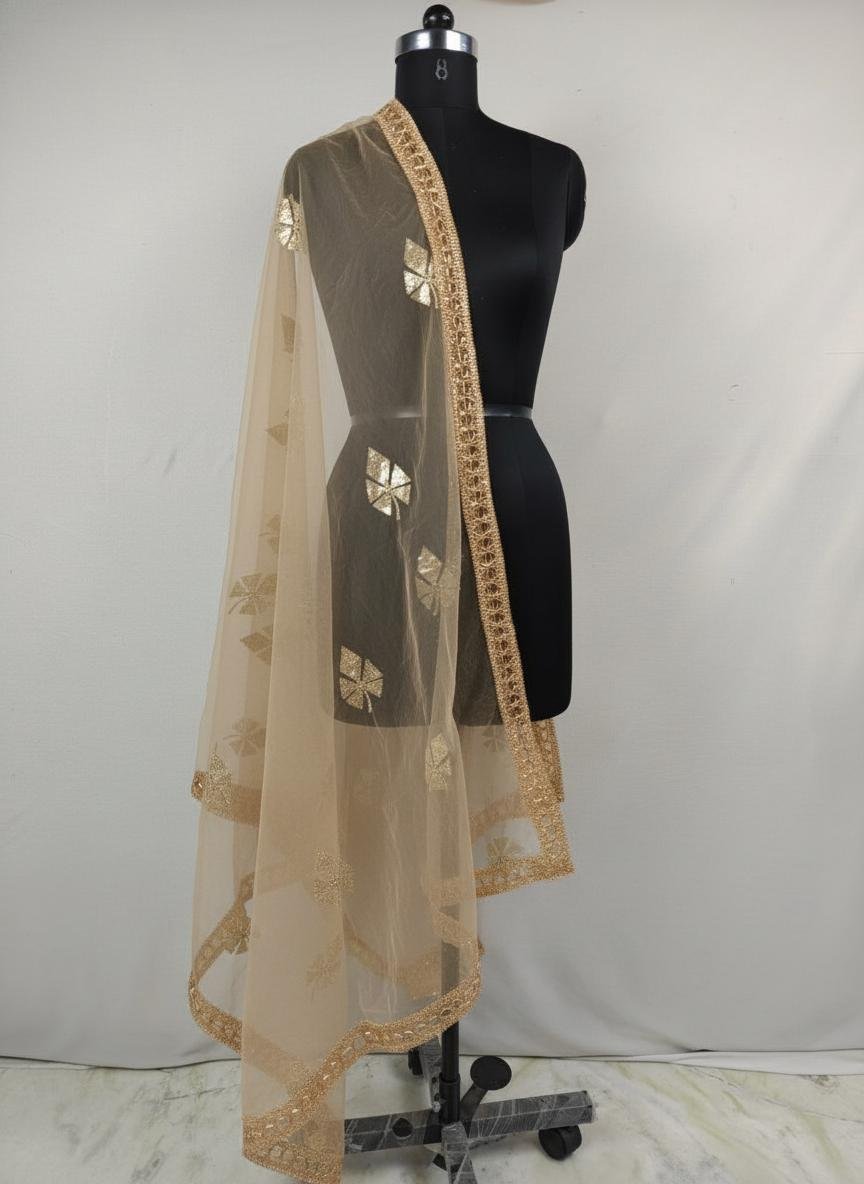 Gold Net Embroidered Lehenga Choli – Custom Made to Measure - Image 8