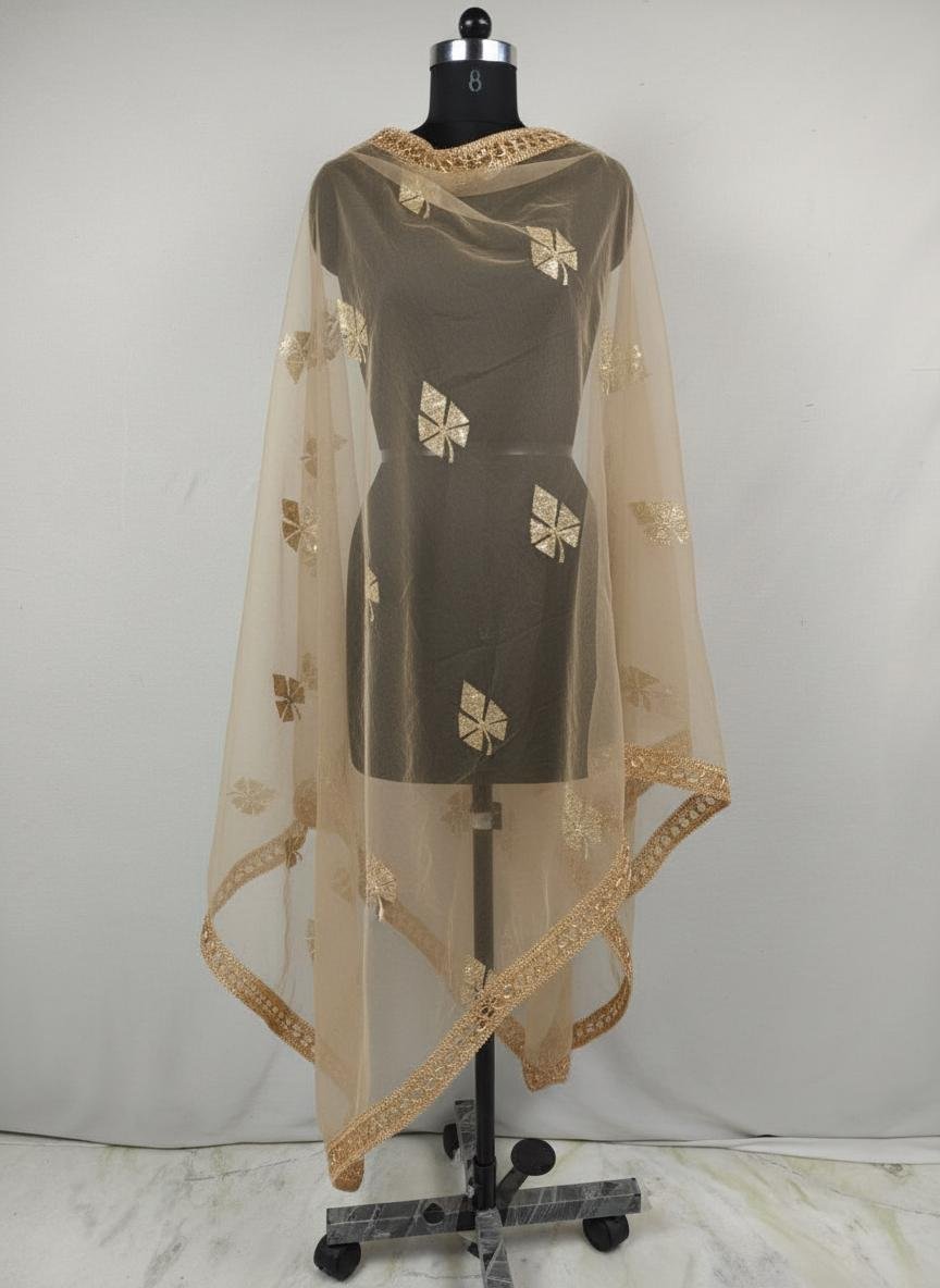 Gold Net Embroidered Lehenga Choli – Custom Made to Measure - Image 10