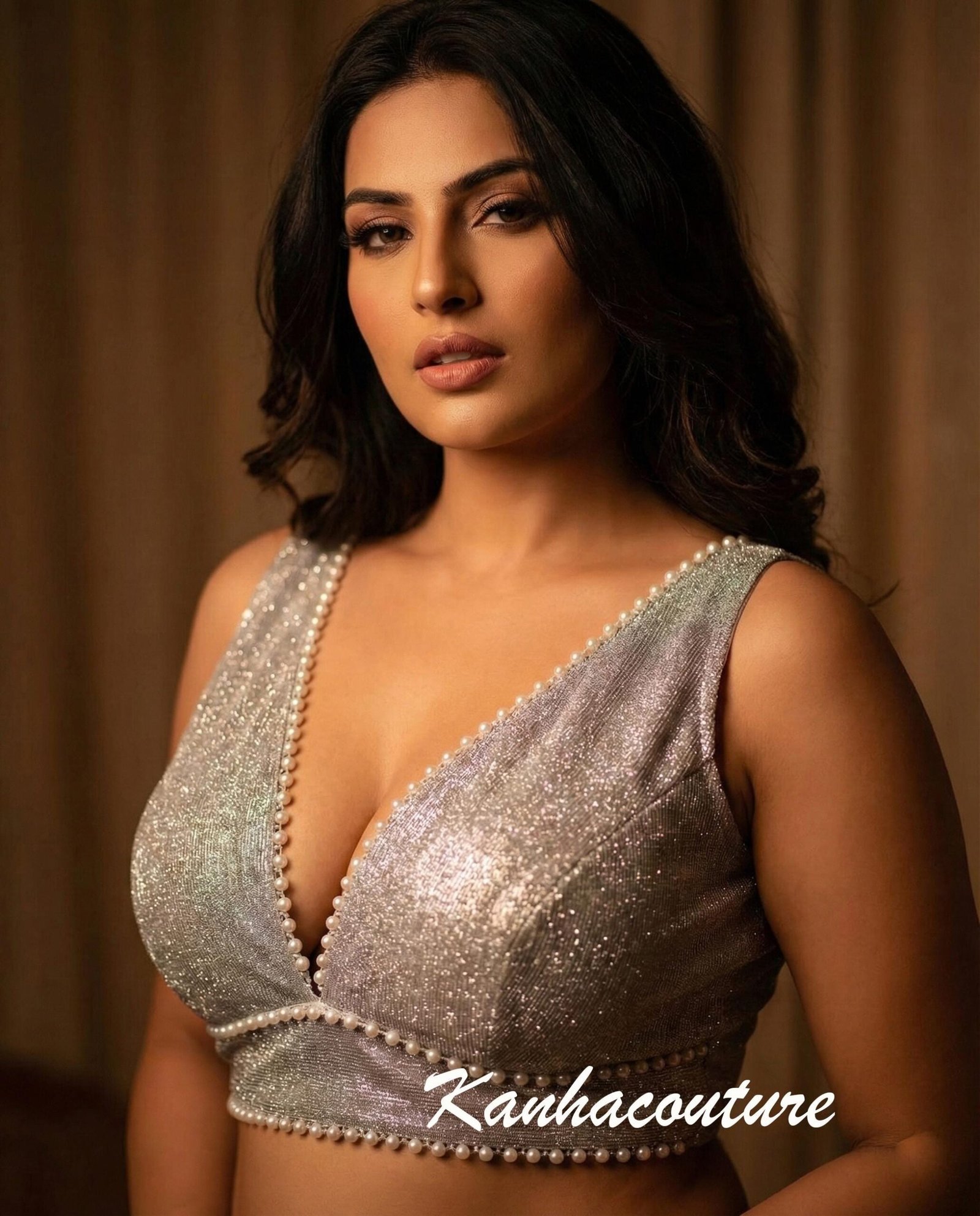 Silver Saree Blouse – Custom Made to Measure - Image 7