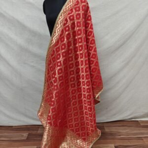 Gold Banarasi Silk Zari Dupatta – Custom Made to Measure