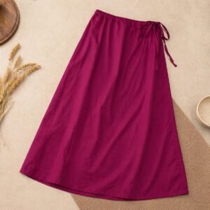 Adjustable Cotton Petticoat Skirt for Sarees - Kanha Sarees