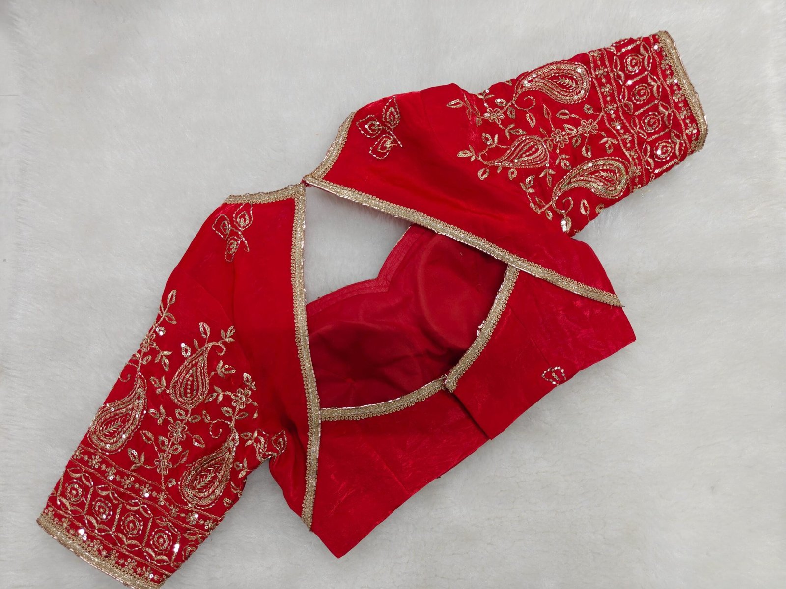 Gold Organza Embroidered Lehenga Choli – Custom Made to Measure - Image 10