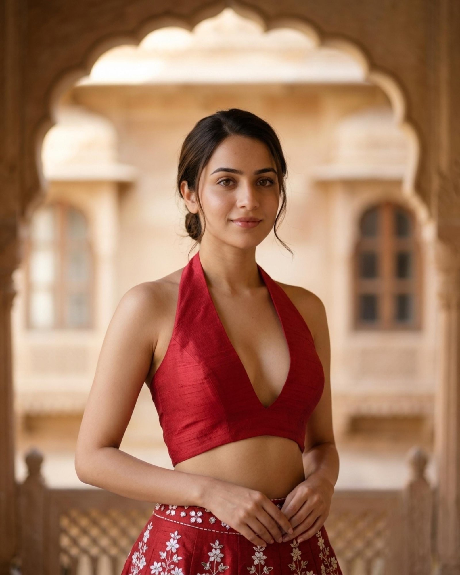 Designer Back-Open Blouse for Custom Raw Silk Saree