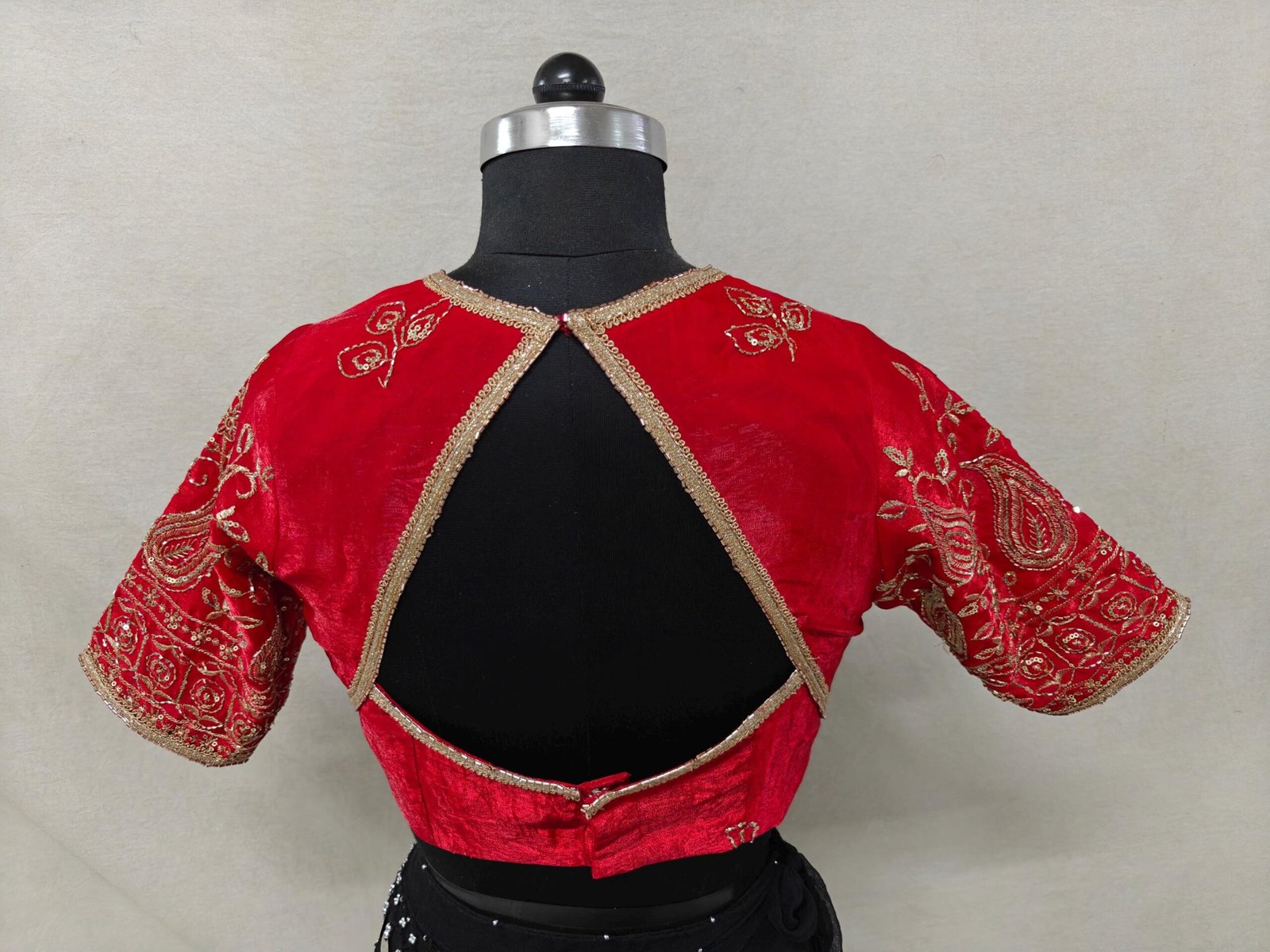 Gold Organza Embroidered Lehenga Choli – Custom Made to Measure - Image 8