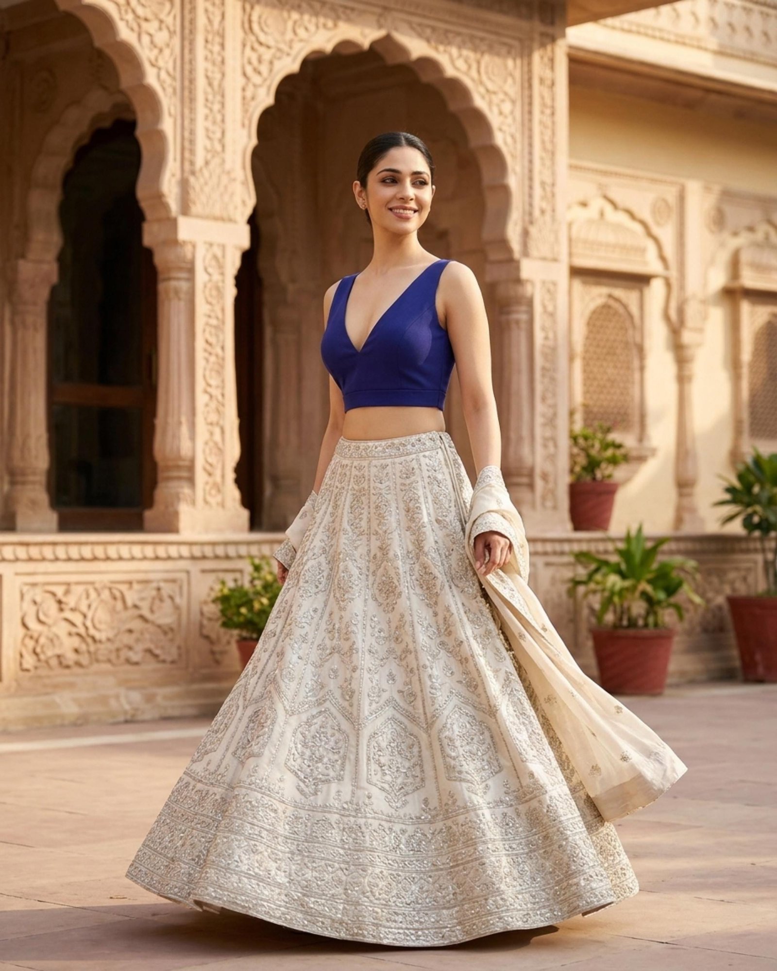 Black Raw Silk Lehenga Choli – Custom Made to Measure - Image 7