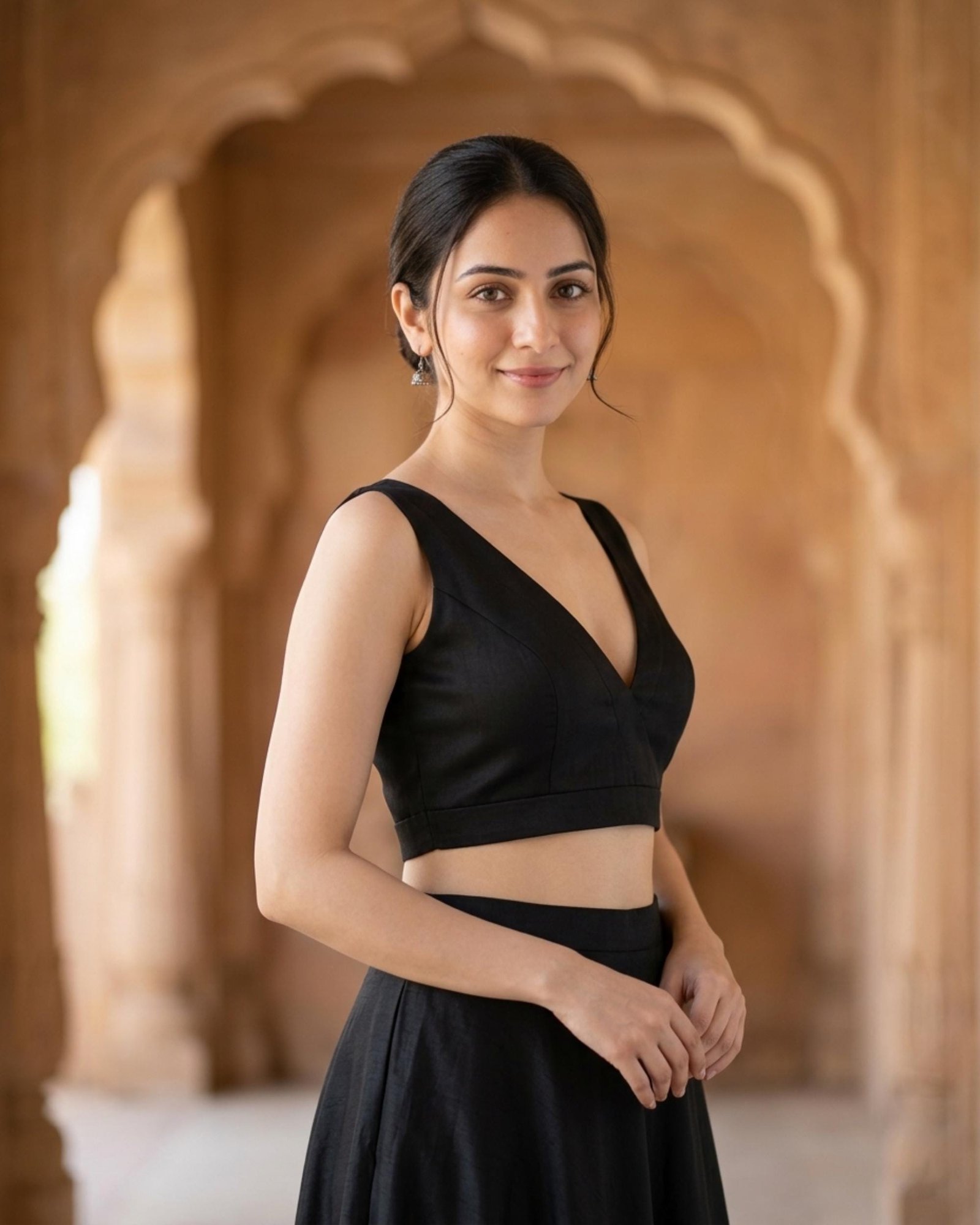 Black Raw Silk Lehenga Choli – Custom Made to Measure