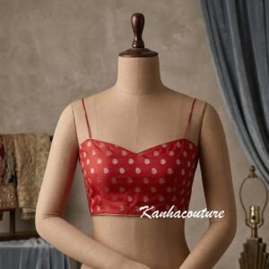 Red Silk Saree Blouse – Custom Made to Measure