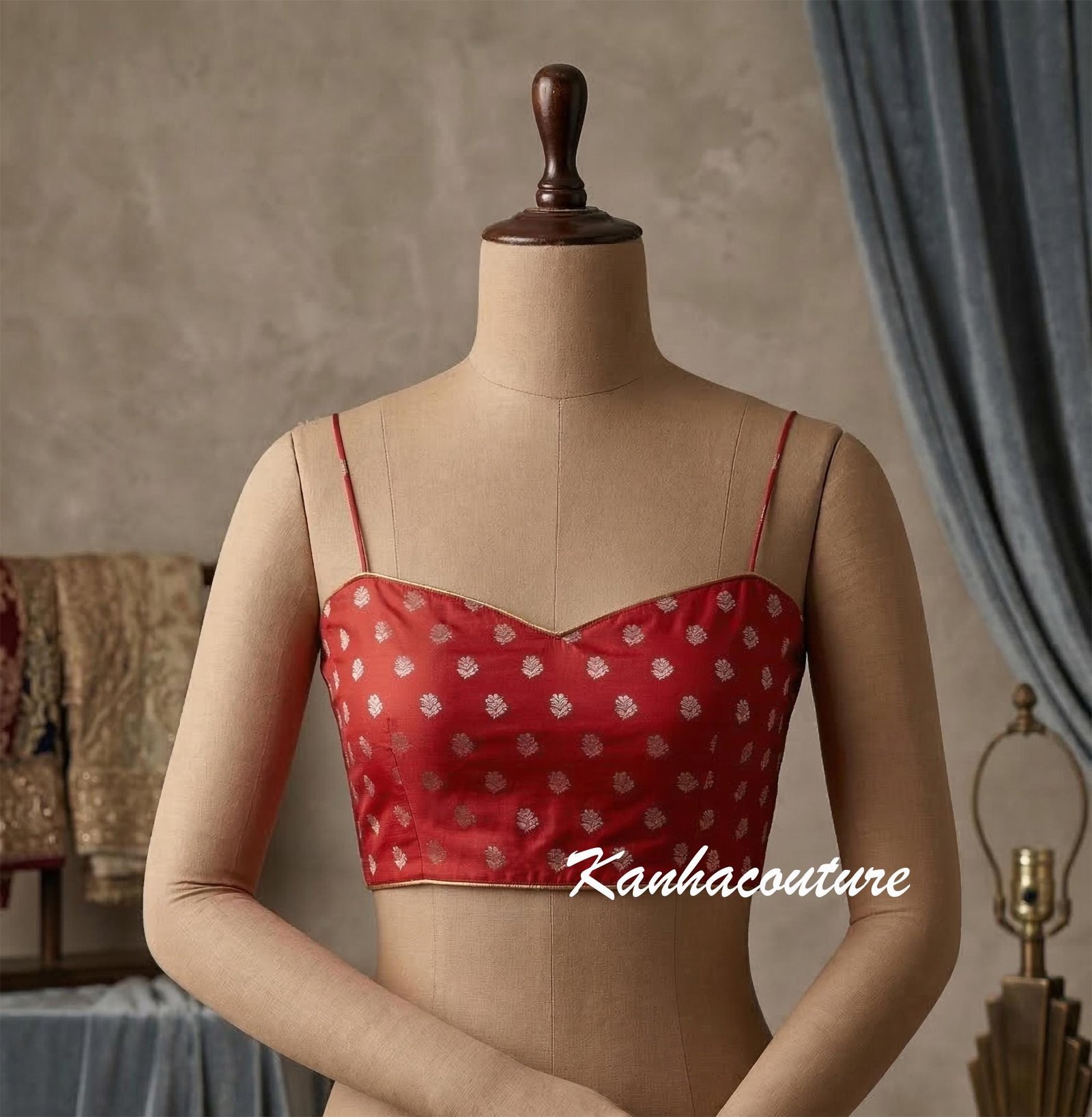Red Silk Saree Blouse – Custom Made to Measure