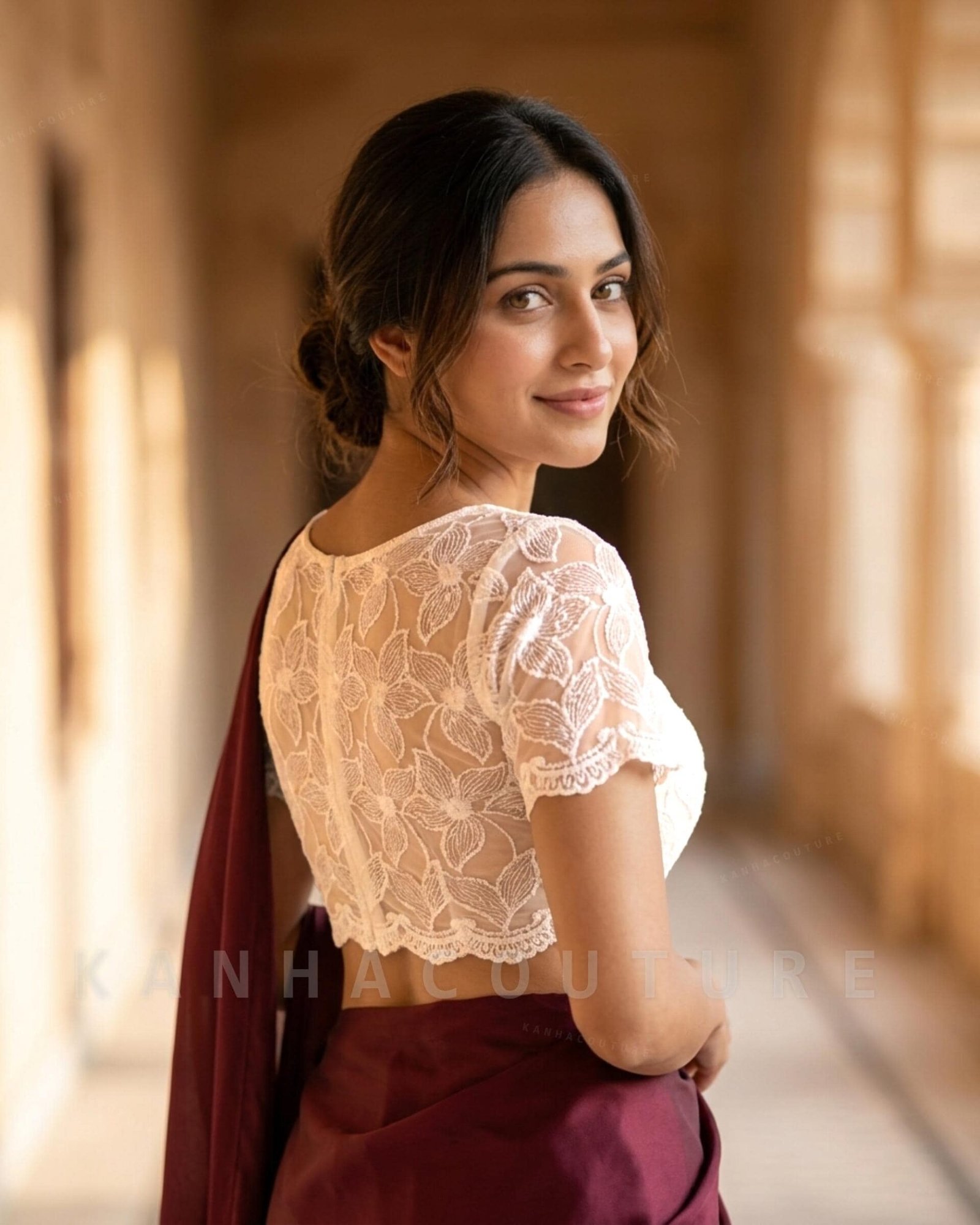 White Net Embroidered Lehenga Choli – Custom Made to Measure - Image 2