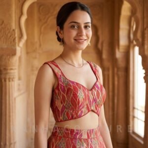Gold Silk Sequins Lehenga Choli – Custom Made to Measure