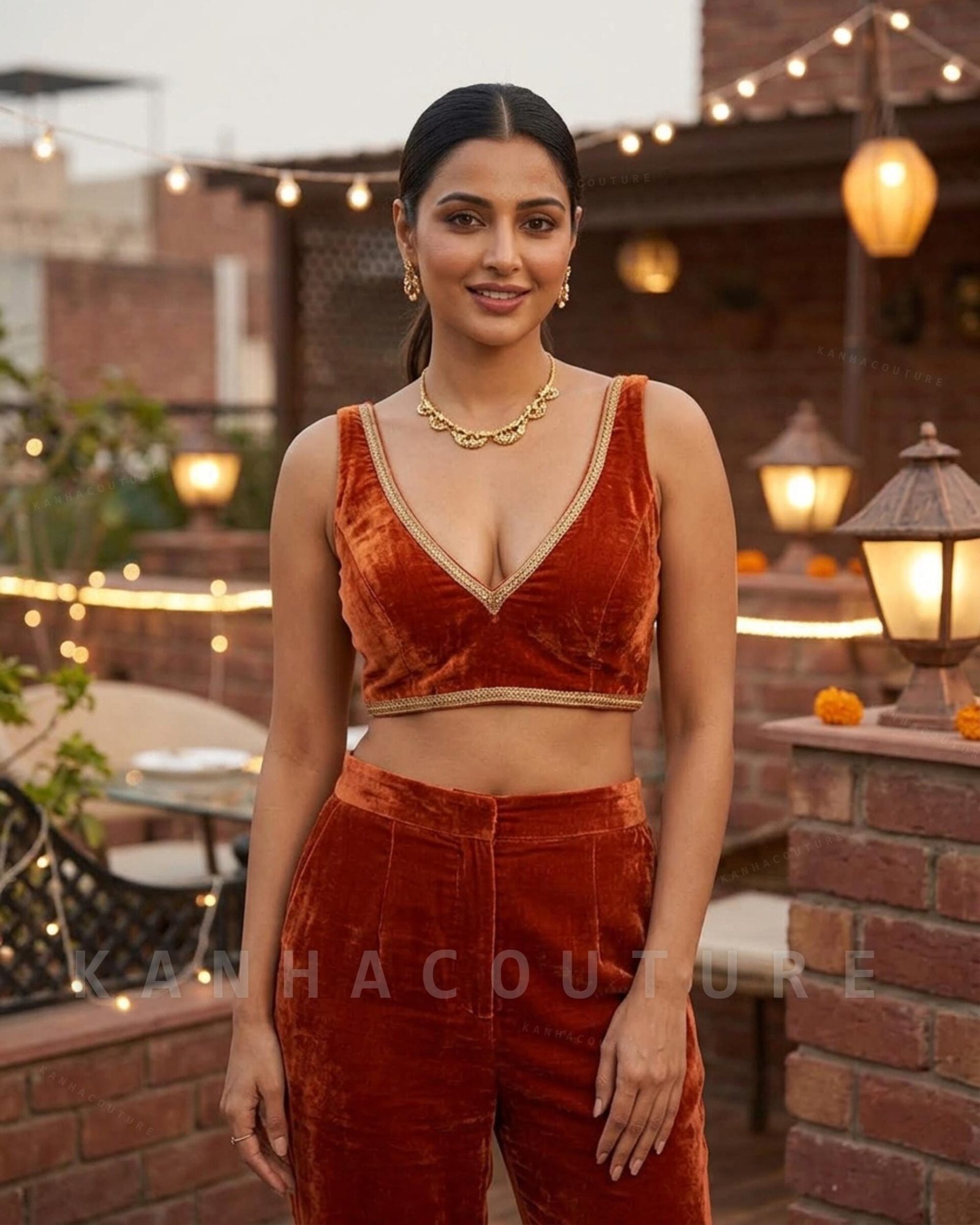 Velvet Saree Blouse (Design 2) – Custom Made to Measure - Image 5