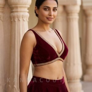 Velvet Saree Blouse (Design 2) – Custom Made to Measure