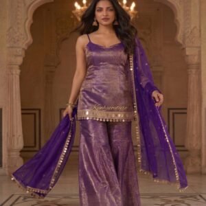 Purple Banarasi Silk Dupatta – Custom Made to Measure