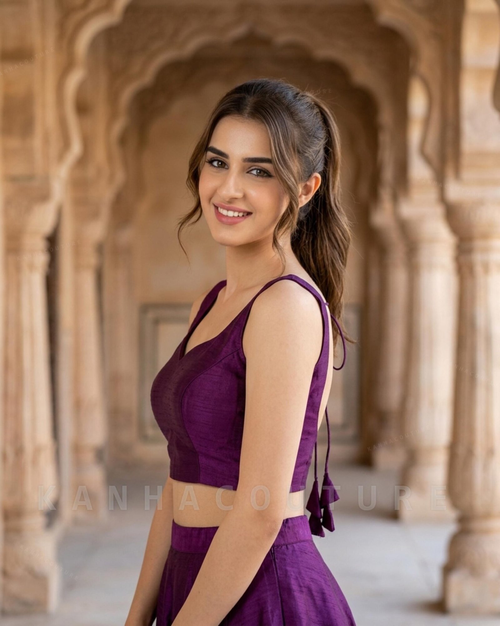 Raw Silk Lehenga Choli (Design 2) – Custom Made to Measure - Image 2