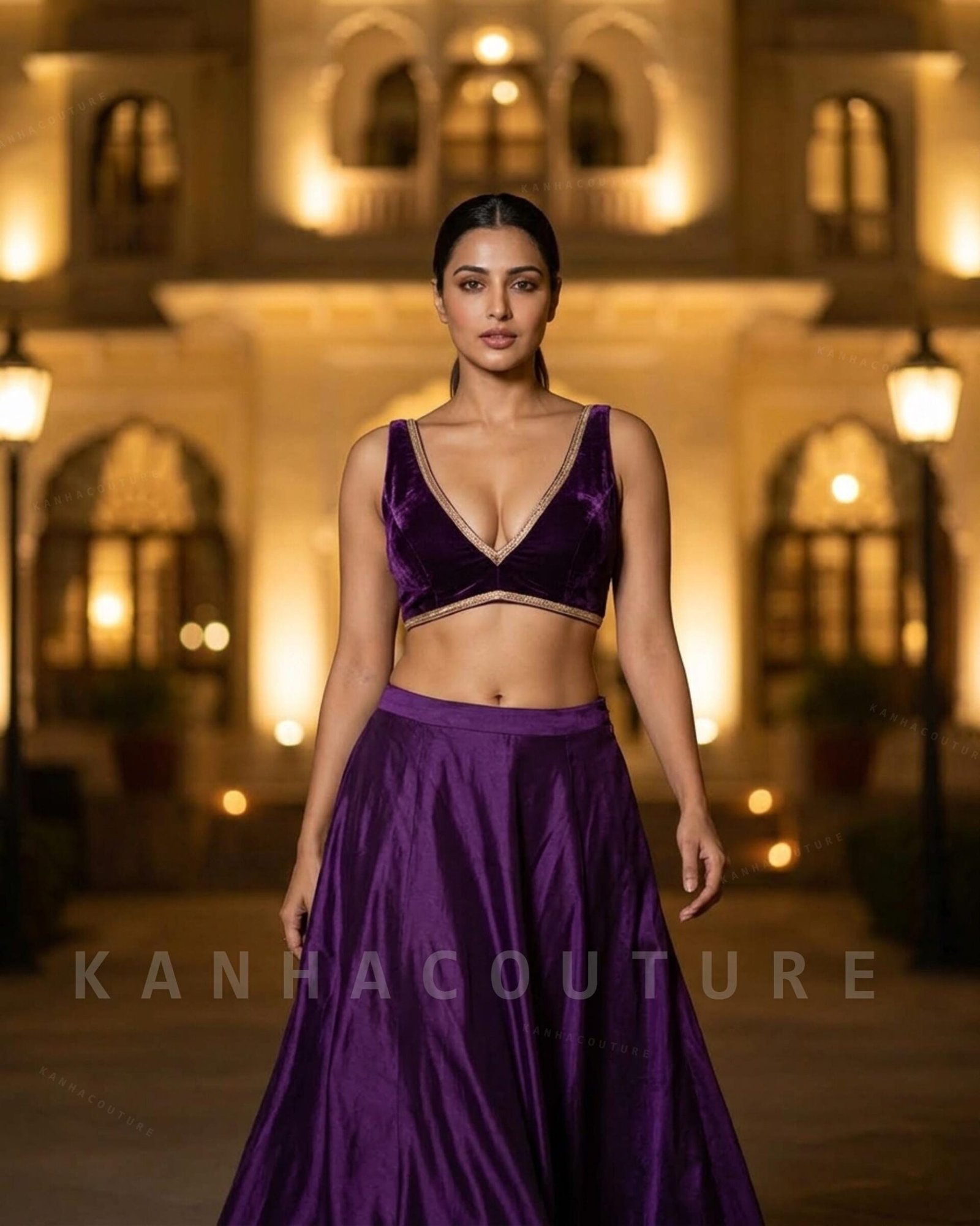 Velvet Saree Blouse (Design 2) – Custom Made to Measure - Image 4