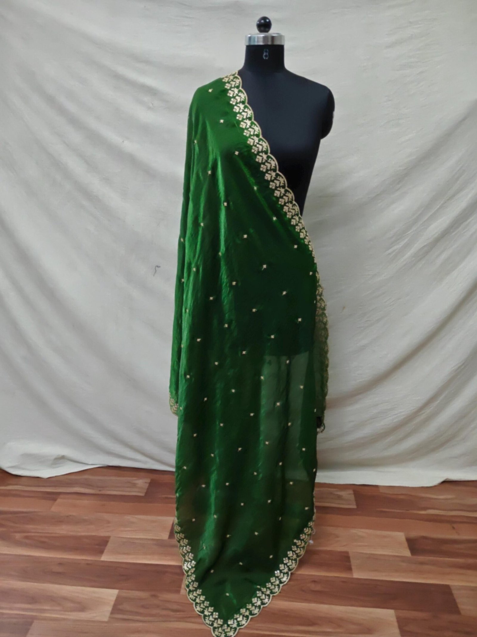 Emerald Organza Embroidered Lehenga Choli (Design 2) – Custom Made to Measure - Image 7