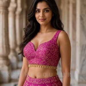Fuchsia Embroidered Lehenga Choli (Design 2) – Custom Made to Measure