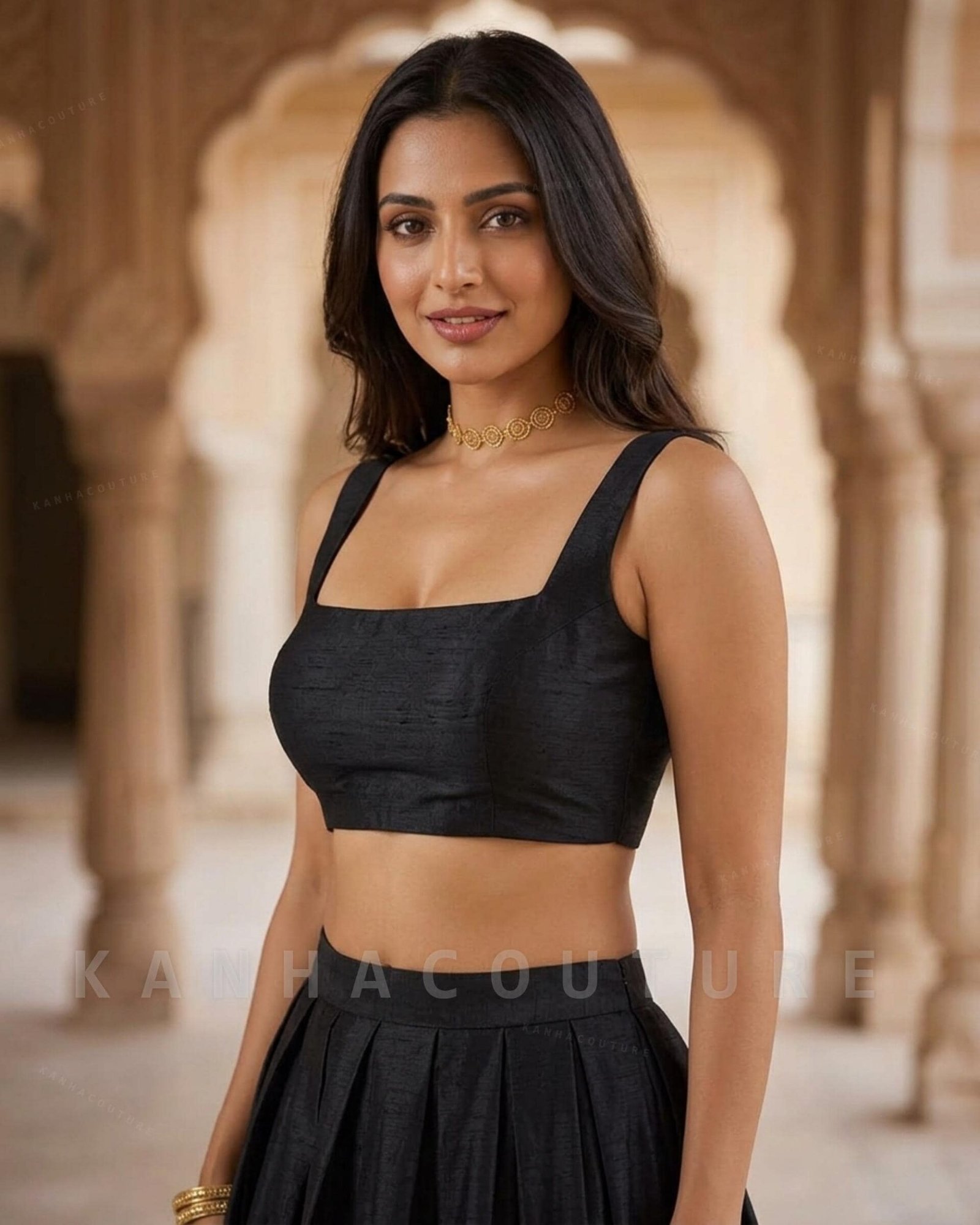 Black Silk Lehenga Choli – Custom Made to Measure